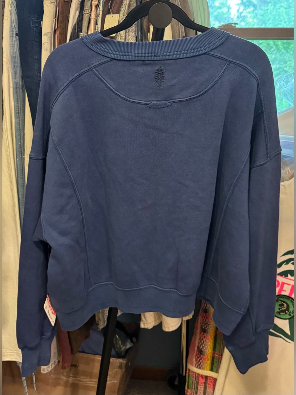 NWT Free People FP Movement Intercept Pullover - Black Grape Mulberry Navy - XL - Picture 7 of 8